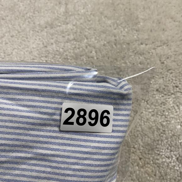 Ralph Lauren Shirt Mens 16.5 34/35 Blue White Stripe Classic Fit Oxford - Picture 8 of 8